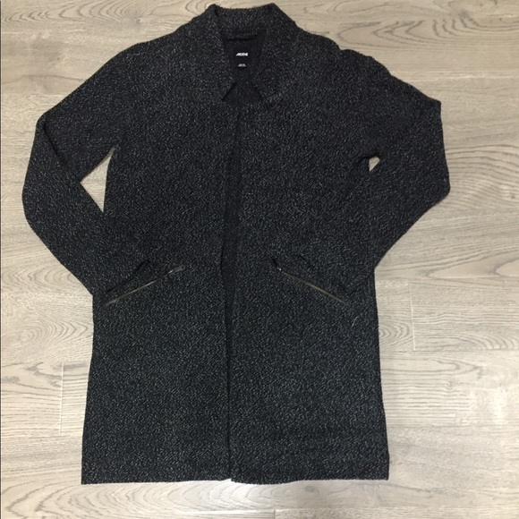 XS cardigan coat jacket marled grey pockets EUC - Picture 3 of 15